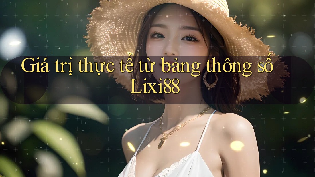 Giá trị thực tế từ bảng thông số Lixi88 Giá trị thực tế từ bảng thông số Lixi88