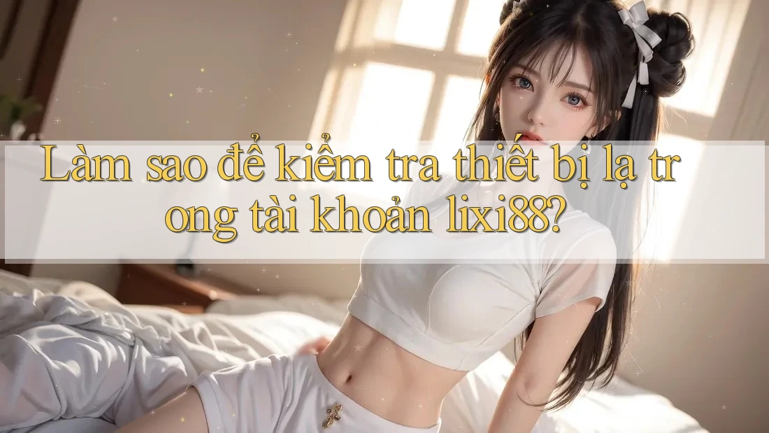 Làm sao để kiểm tra thiết bị lạ trong tài khoản lixi88?
