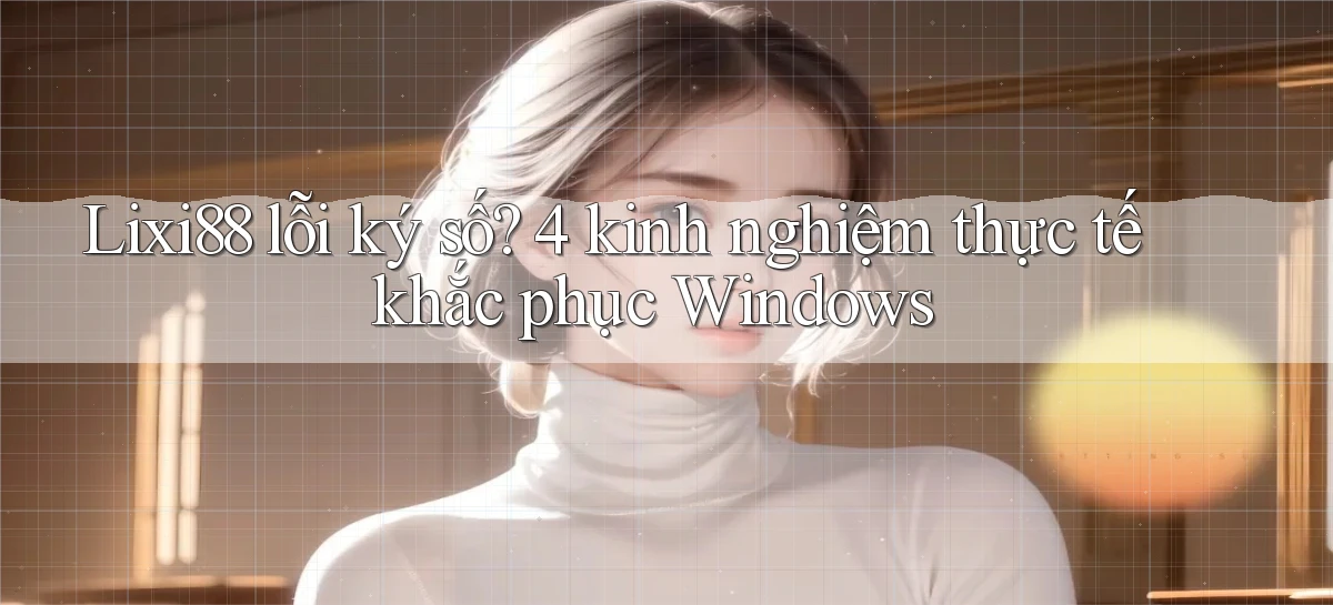 Lixi88 lỗi ký số 4 kinh nghiệm thực tế khắc phục Windows