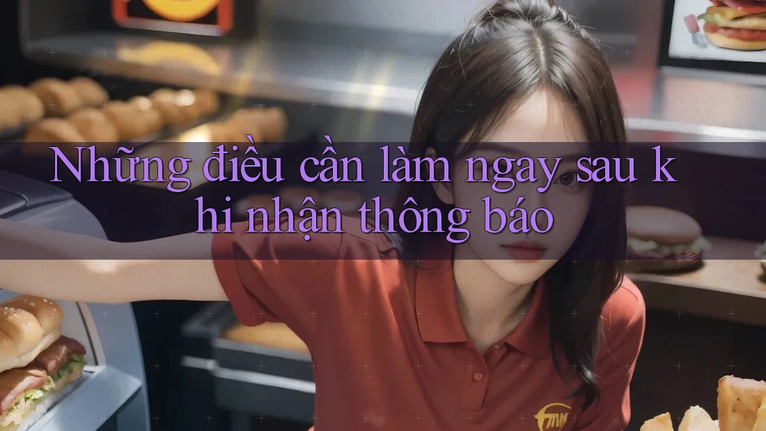 Những điều cần làm ngay sau khi nhận thông báo